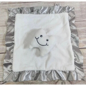 The Teething Egg Plush Tooth Nummie Lovey Security Blanket White Gray 12" x 12"